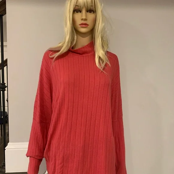 Anthropologie Eri + Ali tunic Fiona Hacci pullover ribbed mock neck - Picture 5 of 8